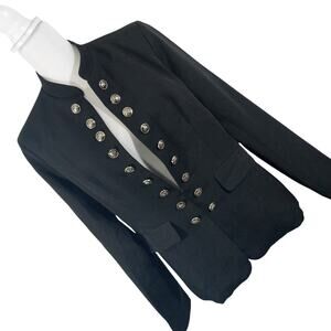 NWOT! STUNNING HOT DOUBLE BUTTONED MILITARY STYLE JACKET, BLAZER, BLACK! SZ L
